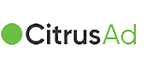 CitrusAd logo written with Citrus in black and Ad in apple green. A green circle before the C.