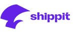 Shippit in purple written with a purple shape to the left.