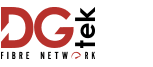 DG tek logo with words fibre network written underneath.