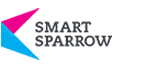 Smart sparrow logo written in grey.