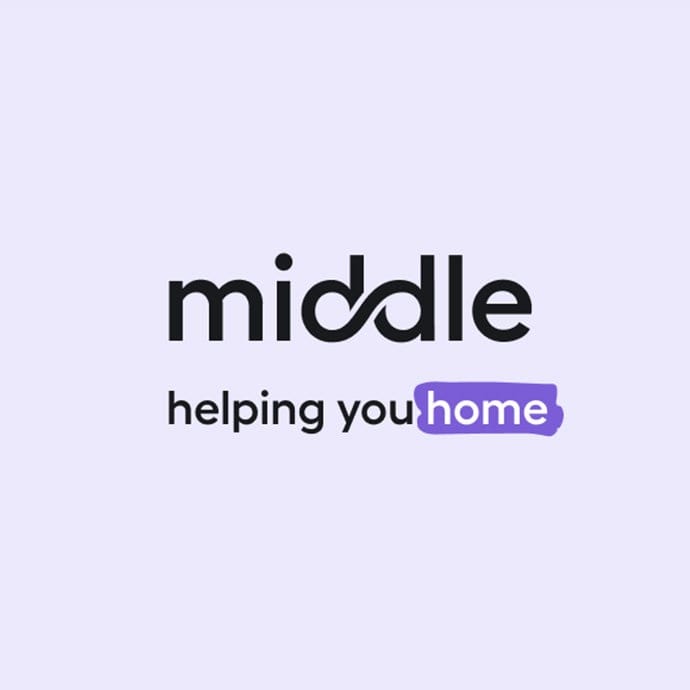 Middle logo with helping you home beneath